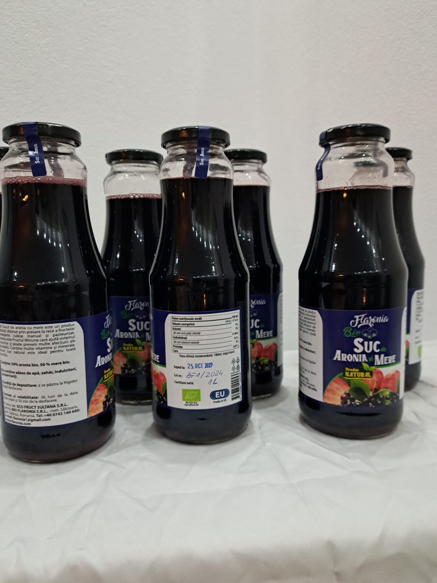 Suc de Aronia 50% cu Mere 50% 1L